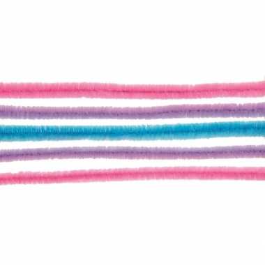 10x hobby chenille draad mix roze/paars/blauw 50 cm prijs