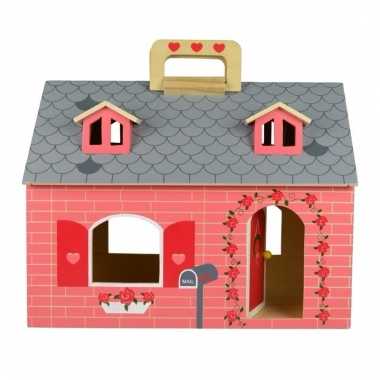 19-delig houten poppen speelhuis met accessoires prijs