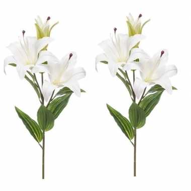 2 stuks nep planten witte lilium candidum witte lelie kunstbloemen 78