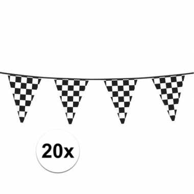 20x finish slinger met driehoek vlaggetjes 6 meter prijs