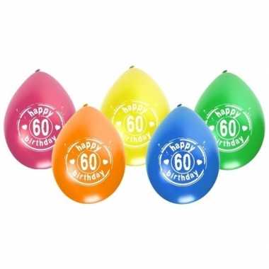 24x 60 jaar verjaardag ballonnen 28 cm prijs