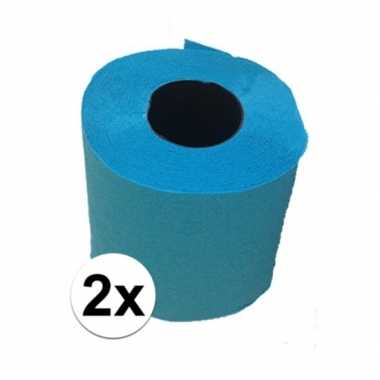2x toiletpapier turquoise prijs