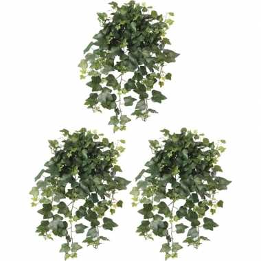 3x nep planten groene hedera helix klimop weerbestendige kunstplanten