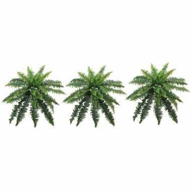 3x nep planten groene varen binnenplant, kunstplanten 70 cm prijs