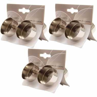 3x zilveren waxinelichthouders 4 stuks prijs