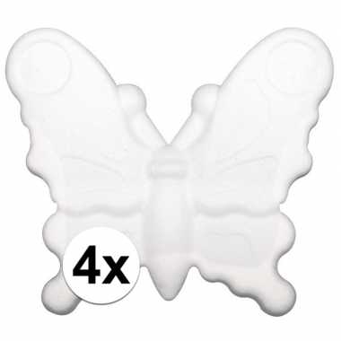 4x piepschuim vlinders van 12,5 cm prijs