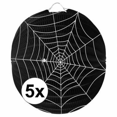 5x bol lampionnen spinnenweb 22 cm prijs