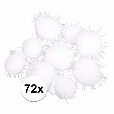 72x hobby pompons met stekeljes 7 mm wit prijs