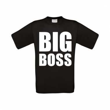 Big boss fun grote maten t-shirt zwart heren prijs