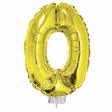 Folie ballon cijfer 0 goud 41 cm prijs
