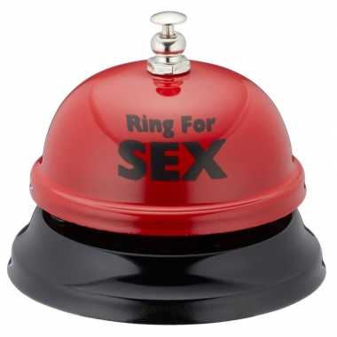 Grappige tafelbel rood ring for sex 7,5 cm prijs