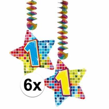 Hangdecoraties 1 jaar 6 stuks prijs