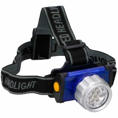 Hoofdlampje aan elastiek 7 led 3 kleuren prijs