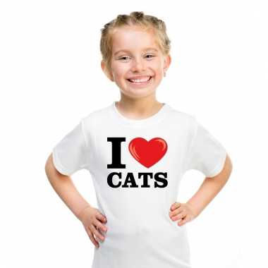 I love cats t-shirt wit jongens en meisjes prijs