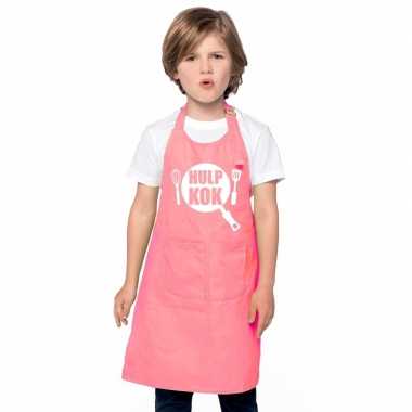 Keukenschort hulpkok roze jongens en meisjes prijs