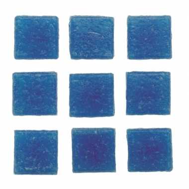 Mozaieken 30 blauwe steentjes 2 cm prijs