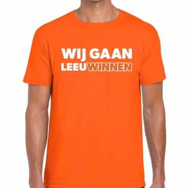 Nederlands elftal supporter shirt wij gaan leeuwinnen oranje voor her