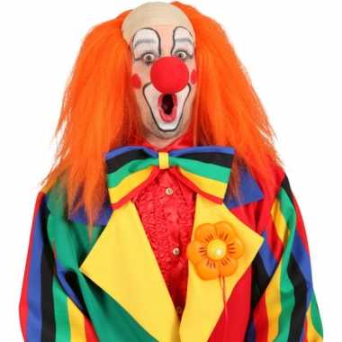 Oranje clowns pruik prijs