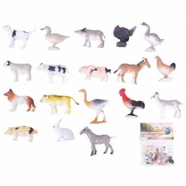 Plastic boerderij diertjes speelfiguren setje van 24 stuks prijs