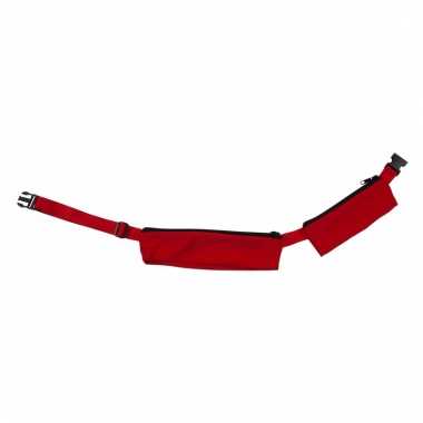 Rood sport heuptasje 2 vakken 80-107 cm voor volwassenen prijs