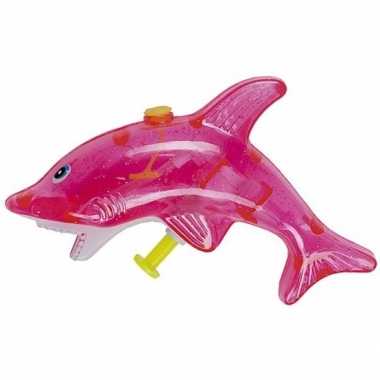 Speelgoed waterpistolen roze haai 13 cm prijs