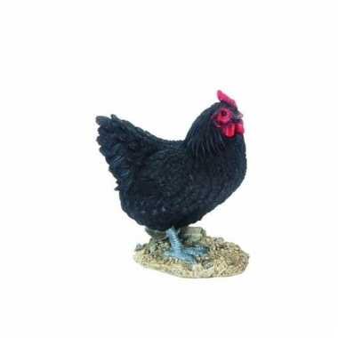 Tuinbeeld zwarte kip 20 cm prijs