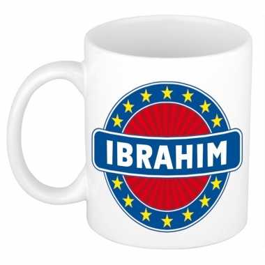 Voornaam ibrahim koffie/thee mok of beker prijs