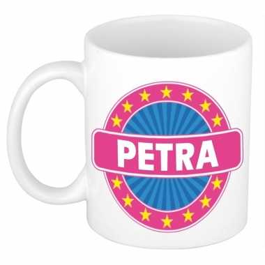 Voornaam petra koffie/thee mok of beker prijs