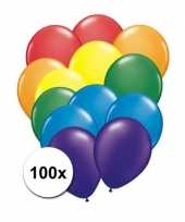 Vergelijk 100 stuks regenboog ballonnen prijs