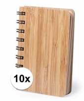 Vergelijk 10x duurzaam bamboe notitieboekjes met 80 bladzijden van gerecycled papier prijs