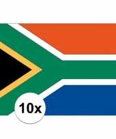 Vergelijk 10x stuks stickertjes van vlag van zuid afrika prijs