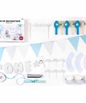 Vergelijk 1e verjaardag versiering pakket jongen 33 delig prijs