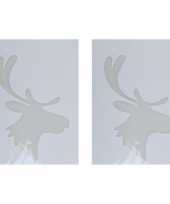 Vergelijk 2x sneeuwspray kerst raamsjablonen rendierkop plaatjes 35 cm prijs