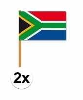 Vergelijk 2x stuks zuid afrika zwaaivlaggetjes prijs