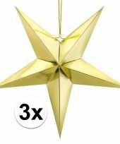 Vergelijk 3x gouden sterren kerstdecoratie 45 cm prijs