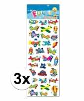 Vergelijk 3x kinder stickers voertuigen prijs 10107437