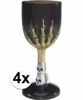 Vergelijk 4x gothic zwart wijnglas prijs