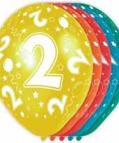 Vergelijk 5x gekleurde 2 jaar ballonnen 30 cm prijs