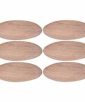 Vergelijk 6x onbreekbare borden houtprint 27 cm prijs