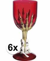 Vergelijk 6x rode horror wijnglas prijs