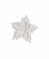 Vergelijk 6x witte decoratie bloem 12 cm op clip prijs