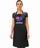 Vergelijk australische vlag in hart keukenschort barbecueschort zwart heren en dames prijs