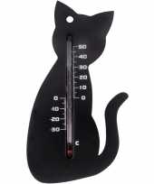 Vergelijk buitenmuurthemometer zwart katje poesje 15 cm prijs