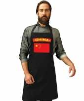 Vergelijk chinese vlag keukenschort barbecueschort zwart heren en dames prijs