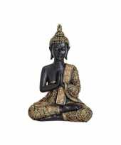 Vergelijk decoratie boeddha beeld zwart goud 21 cm type 1 prijs