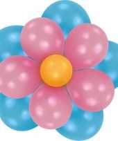 Vergelijk doe het zelf setje ballonnen bloem blauw roze prijs