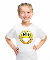 Vergelijk emoticon super vrolijk t-shirt wit kinderen prijs