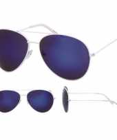 Vergelijk festival feest aviator zonnebril wit voor volwassenen prijs 10154120
