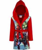 Vergelijk fleece badjas avengers rood voor jongens prijs