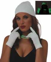 Vergelijk fluoriderend verkleed handschoenen wit voor dames prijs